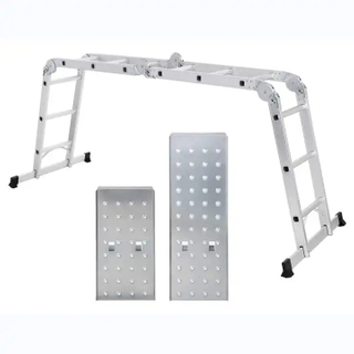 Multi-Purpose Aluminum Ladder with Platform Heavy Duty Big Hinge