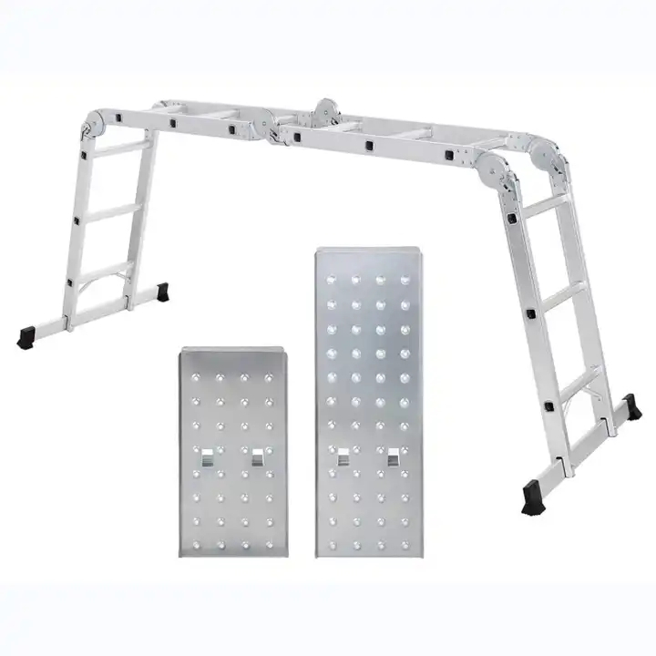 Multi-Purpose Aluminum Ladder with Platform Heavy Duty Big Hinge