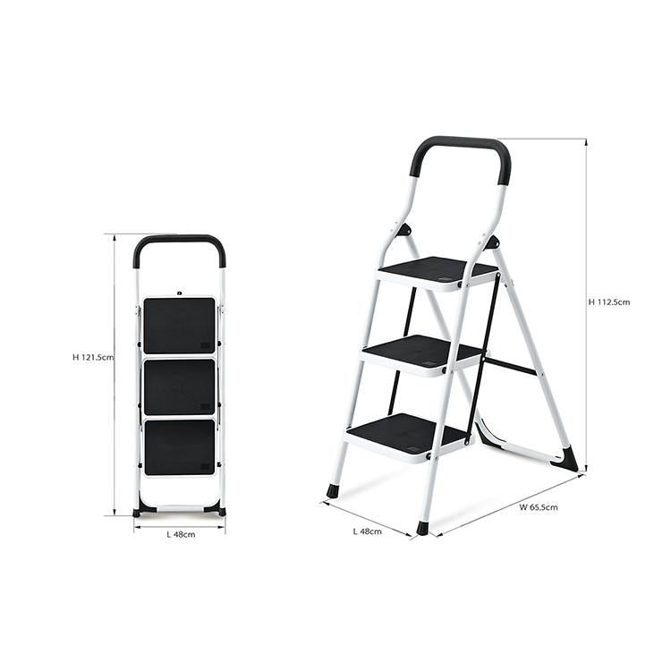 SM-TT6023A Household Movable Three Stair Steel Ladder Stable Master