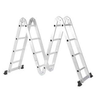 12.5 Ft Multi-Purpose 7 in 1 Extension Ladders, Heavy Duty Scaffold Step Ladder